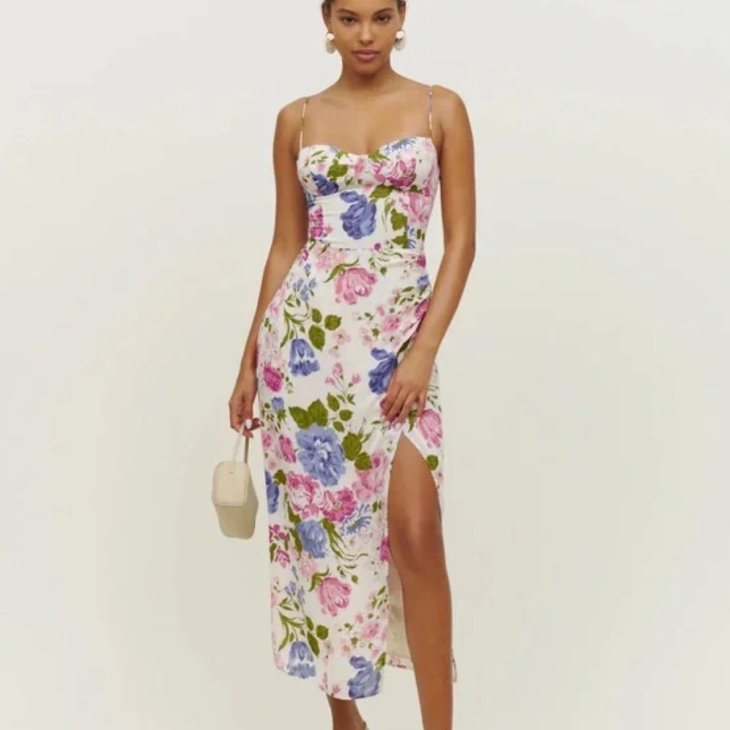Reformation Kourtney Dress In Donna, Size 0